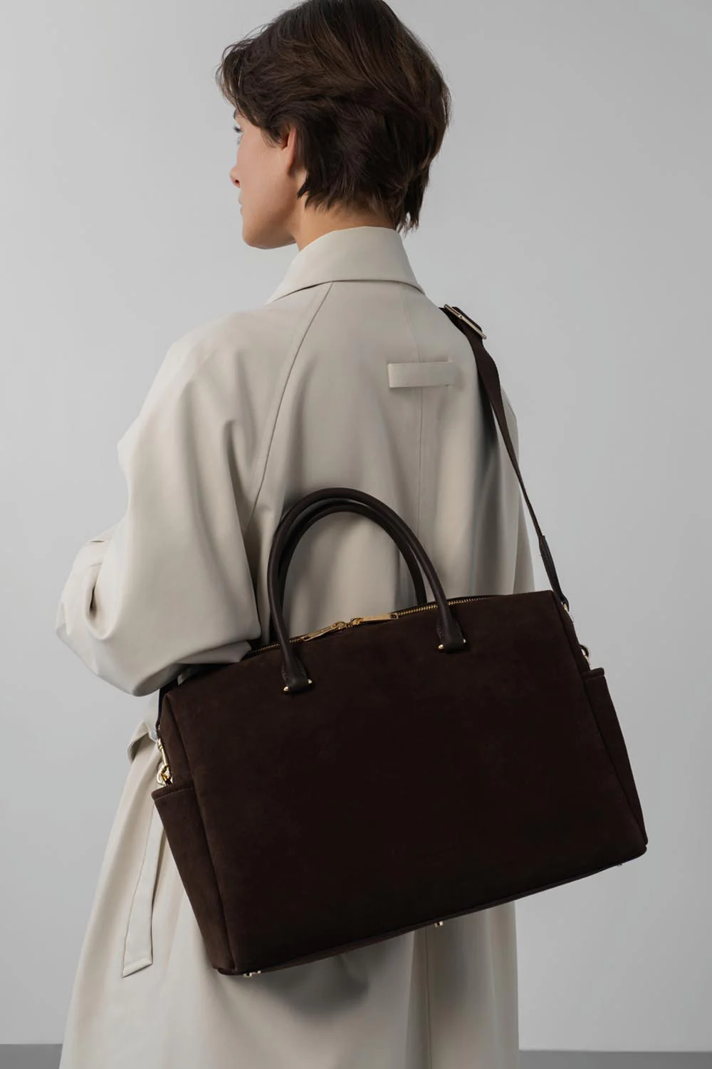 Sac cabas main - Suède Cube - Image 10